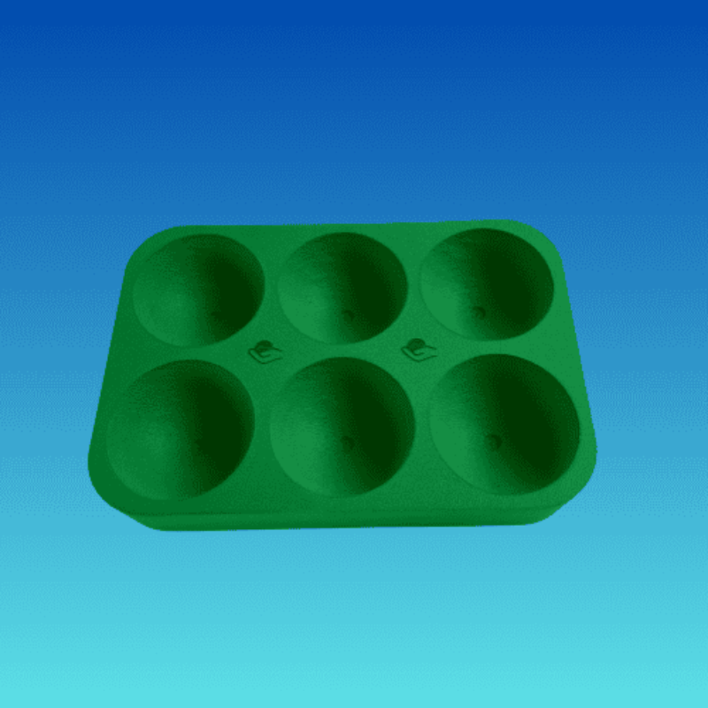 Green Boccia tray for 6 balls