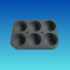 Light grey boccia tray for 6 balls