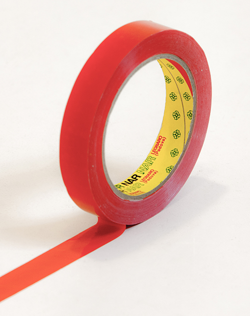 Red narrow boccia marking tape