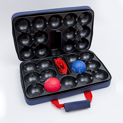 Blue Superior Boccia Case with inlays for ball protection