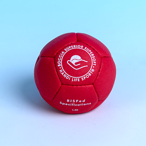Single red Superior Supersoft boccia ball