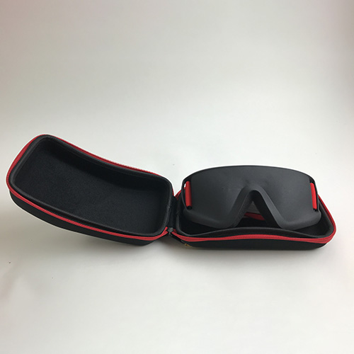 Red Justa Blind Sports Mask in Justa Case