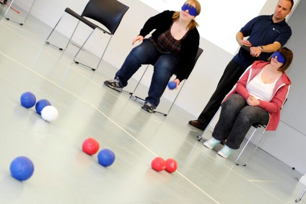Playing Boccia for the Blind