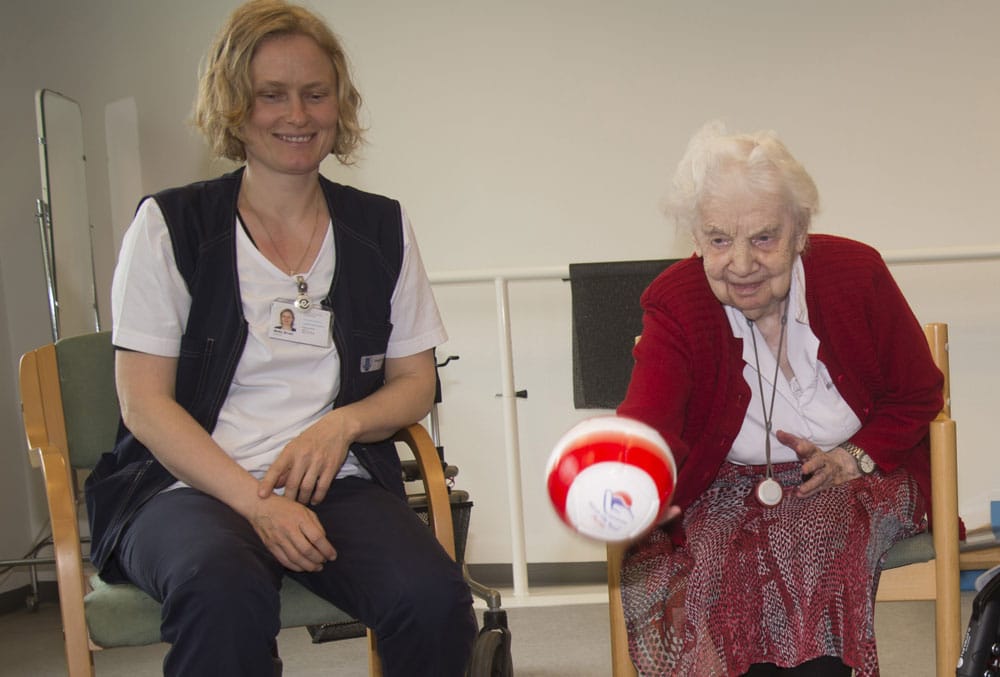 Playing with sound ball in Care Home