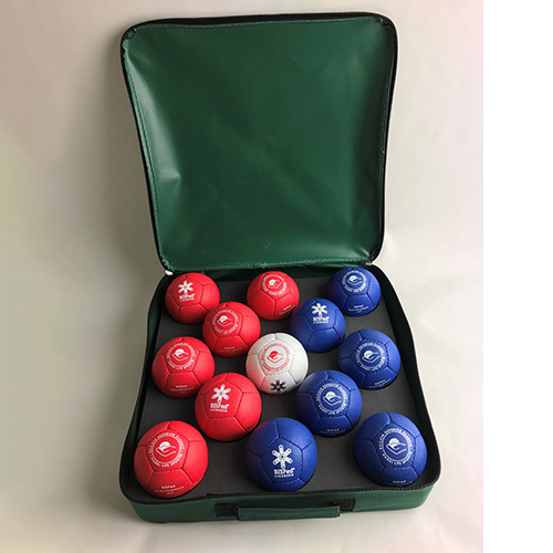 Boccia Superior Classic in green simple bag with foam inlay