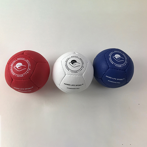 Boccia Standard Pro enkelt bolde - rød, hvid og blå