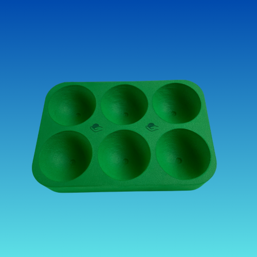 Green Boccia tray for 6 balls