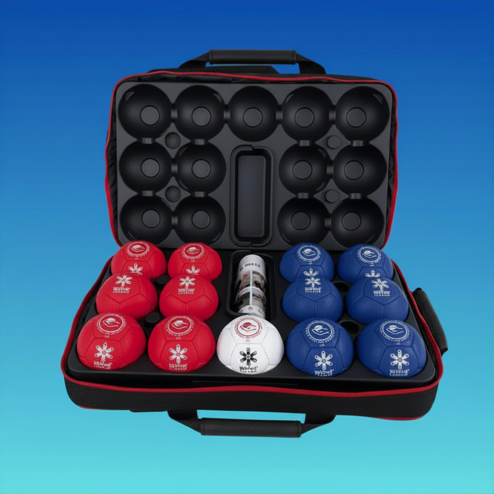 Boccia Superior Supersoft set in a black Superior Backpack